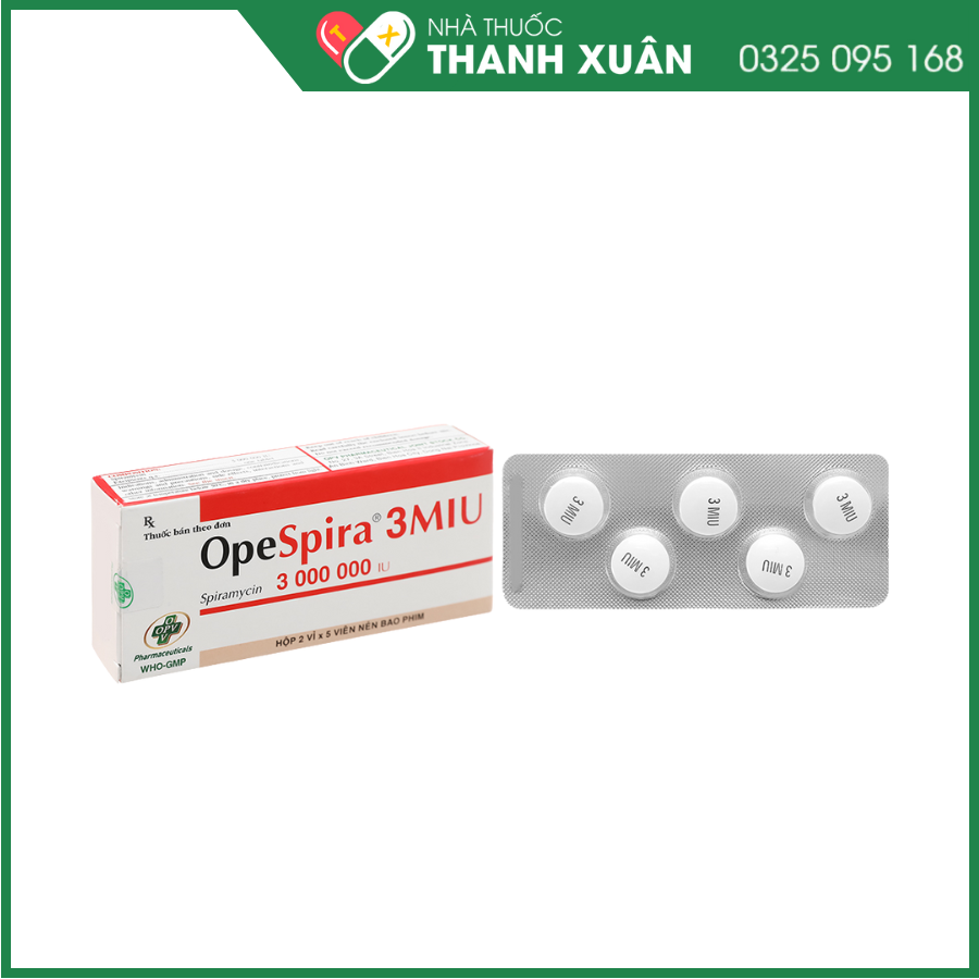 Thuốc OpeSpira 3MIU điều trị nhiễm khuẩn do vi khuẩn nhạy cảm gây ra